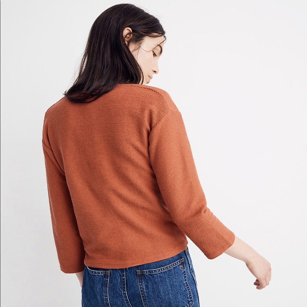 Madewell Texture & Thread Tie-Front Top - Picture 3 of 7